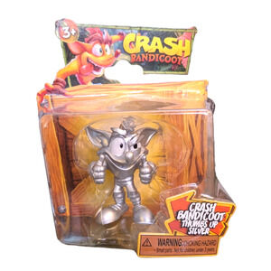 Crash Bandicoot Thumbs UP Silver Rare Figure 3 inch by Jakks NIB